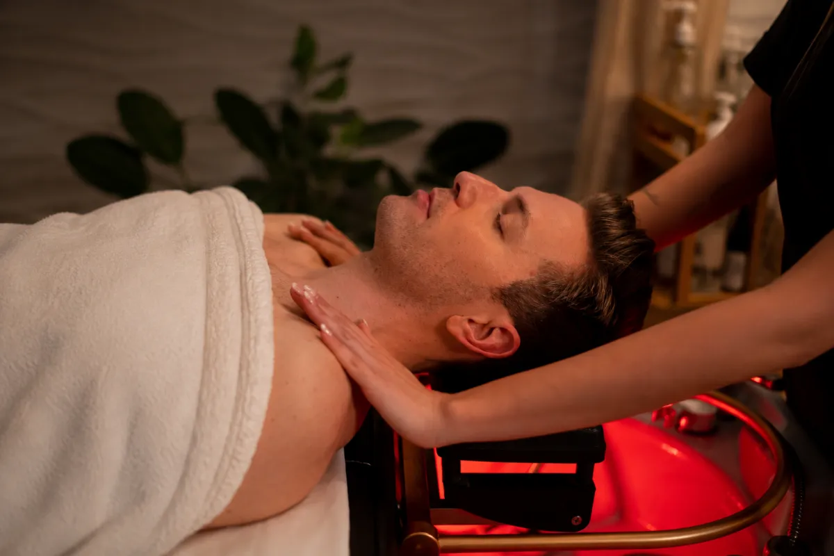 Head spa treatment session at GAIA Alpharetta
